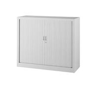Armoire basse à rideaux monoblocs Généric 100 x 120 cm gris