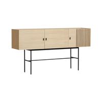 Armoire basse Array 180cm black lacquered metal base