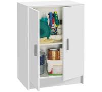 Armoire basse avec 2 portes coloris Blanc - longueur 59 x Hauteur 80 x Profondeur 37 cm