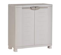 SPACESAVER 90 Armoire basse 2 portes avec etageres - l 90 x p 45 x h 100 cm - Gamme Space SAVER - Interieur et Exterie