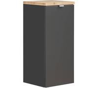 Armoire Basse De Salle De Bain 35 Cm 1 Porte Gris Cosmos Chêne Artisan