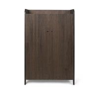 Armoire Basse en Chêne Teinté Foncé