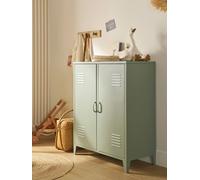 Armoire basse en métal, 2 portes vert TU