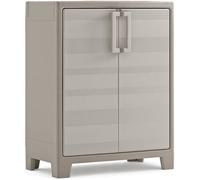 Armoire basse Gulliver - KETER - Beige Sable - 2 étagères réglables - 80 x 44 x 100 cm