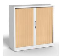 Armoire basse monobloc métallique à rideaux - RONÉO