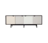 Armoire basse S1 avec portes colorées WxHxD 200x65x50cm