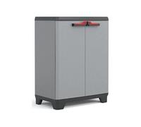 Armoire Basse Stilo, Gris / Noir / Rouge, 68 X 39 X 90 Cm