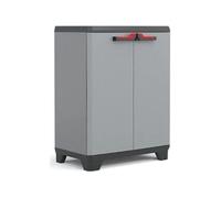 Armoire Basse Stilo, Gris / Noir / Rouge, 68 X 39 X 90 Cm