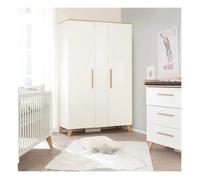 Armoire 2 portes leon blanc - chêne othello TU