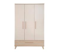 Armoire Bébé 3 Portes 1 Tiroir - Fermeture Douce Sidney Cashmere / Chêne TU