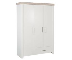 Armoire Bébé 3 Portes À Fermeture Douce Lucy Blanc Cassé / Décor Luna Elm TU