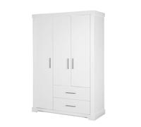 Armoire Bébé 3 Portes Battantes Maxi - ROBA - Blanc / Blanc Canadien - Campagne - H 199 x L 139 cm x P 54,5 cm