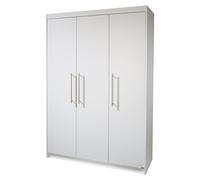 Armoire Bébé 3 Portes Battantes Roba Maren - Penderie Et 6 Étagères - Blanc Blanc