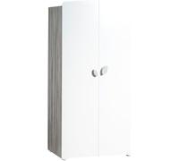 Armoire bébé Leaf - MDF - Blanc - 2 portes - 86 x 175 x 56 cm - BABY PRICE