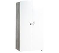 Armoire bébé Leaf - MDF - Blanc - 2 portes - 86 x 175 x 56 cm - BABY PRICE