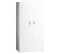 Armoire bébé Nao - MDF - Blanc - 2 portes - 85 x 175 x 56 cm - BABY PRICE