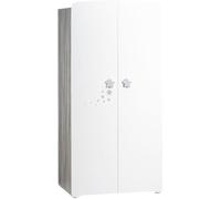 Armoire bébé Nao - MDF - Blanc - 2 portes - 85 x 175 x 56 cm - BABY PRICE