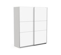 Armoire blanc mat - 2 portes coulissantes - L, 178,1 x 59,9 x 203 cm