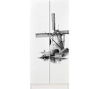 Armoire blanche deux portes - Moulin