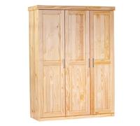 Armoire 3 portes en Pin massif SPEL Marron