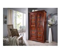 Armoire - Bois massif d'acacia laqué (Nougat) - Style colonial - OXFORD #401