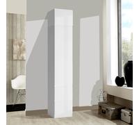 Armoire Boston Armoire De Chambre 46Cm Avec Surélévation Blanc Brillant