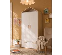 Armoire cabane en bois enfant blanc TU