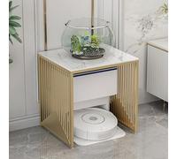 Armoire cachée multifonction et étagère de rangement, table d'appoint peu encombrante pour robot balayeur, idéale pour chambre, dortoir, balcon, couloir