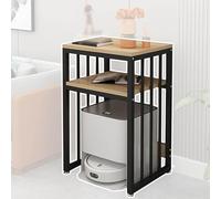 Armoire cachée sous vide robot, 80 cm de haut, meuble multifonction rustique, meuble sous-vide, table d'appoint, support d'aquarium avec poulies et tapis de pieds antidérapants