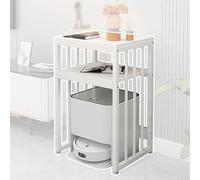 Armoire cachée sous vide robot, 80 cm de haut, meuble multifonction rustique, meuble sous-vide, table d'appoint, support d'aquarium avec poulies et tapis de pieds antidérapants