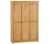 Armoire CANCUN 3 portes, en pin - Coloris naturel Naturel G