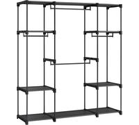 SONGMICS RYG036B02 Garde-robe ouverte, Porte-vêtements, 43 x 151 x 166 cm, 4 compartiments suspendus, Grand espace de rangement