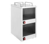 Armoire chauffante électrique, autoportante, en acier inoxydable, 140 W, isolation de 75 °C, à double niveau, chauffe-tasses, chauffe-tasses, pour restaurants, hôtels
