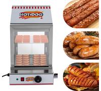 Armoire chauffante électrique pour hot-dogs, Armoire chauffante pour hot-dogs, Steamer électrique pour hot-dogs, Argent