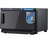 Armoire Chauffe-Serviettes Chaude, Capacité De 25l, Stérilisateur Haute Température pour Spa Facial, Salon De Beauté, Hôtel, Maison Et Salon De Coiffure, Black