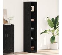 vidaXL Armoire Chêne noir 30x50x200 cm Bois d'ingénierie Finition laquée