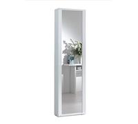 Armoire colonne avec miroir, Blanc