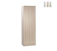Armoire colonne de rangement multifonction avec porte et 2 étagères Gander