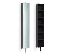 Armoire Colonne Pivotante Blackmat + Miroir+6 Etageres - CRISTINA ONDYNA PK51513