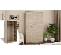 Armoire compacte 120cm en chêne bordeaux avec ferrures Premium - 200x53 cm