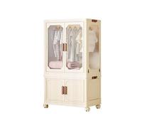 Armoire compacte à roulettes avec grande capacité pour chambre à coucher et appartement - Barre de suspension - Petite armoire de rangement auxiliaire (68,5 x 43 x 118 cm)