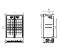Armoire Congélateur Professionnel 1000 Litres Vitrée