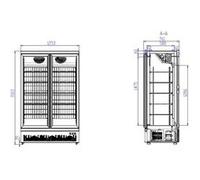 Armoire Congélateur Professionnel 1000 Litres Vitrée Combisteel 1 G