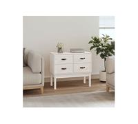 vidaXL Armoire console Blanc 90x40x78 cm Bois de pin solide821740 Blanc G