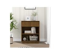 Armoire console Marron miel 60x34x75 cm Bois de pin solide