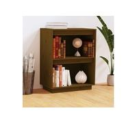 vidaXL Armoire console Marron miel 60x34x75 cm Bois de pin solide813822 Brun G