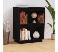 Armoire Console Noir 60x34x75 cm Bois de Pin Solide Meuble de Rangement vidaXL