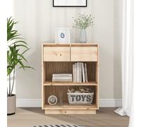 Vidaxl Armoire Console 60x34x75 Cm Bois De Pin Solide Marron