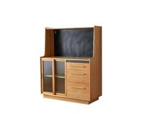 Armoire Console Table de rangement de cuisine en bois massif 140 x 45 x 140 cm, meuble de rangement moderne for bols et baguettes, idéal for les restaurants et les maisons. Meuble de Rangement Buffet