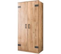 Armoire 2 Portes Décor Chêne - H199 Cm Marron